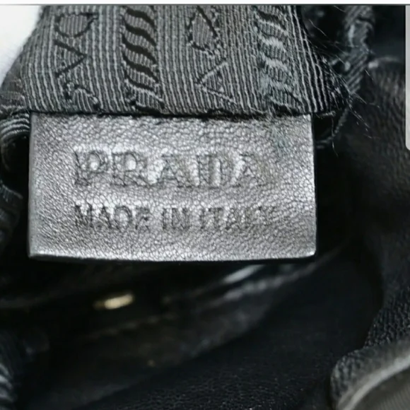 Prada Black Tessuto Nylon And Nappa Leather Waves Bag W/ COA and DUSTBAG